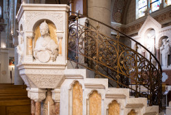 Kanzel mit Kirchenvater Gregor der Große