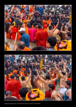 Das Bad der Sadhus dominiert die Medien